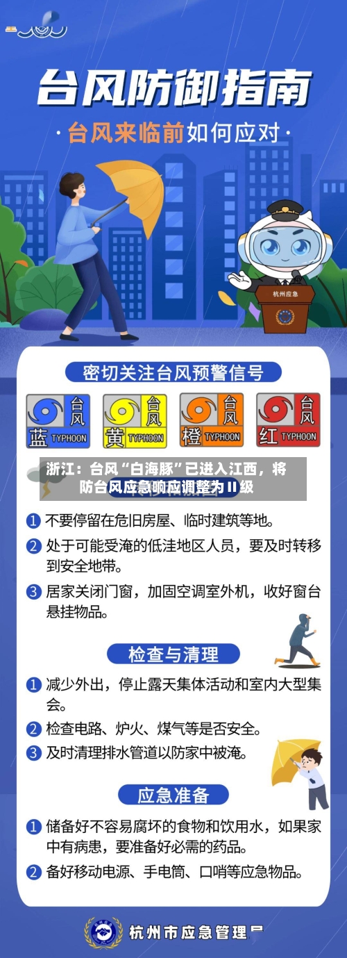 浙江：台风“白海豚”已进入江西	，将防台风应急响应调整为Ⅱ级-第3张图片