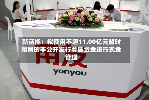 新洁能：拟使用不超11.00亿元暂时闲置的非公开发行募集资金进行现金管理-第3张图片