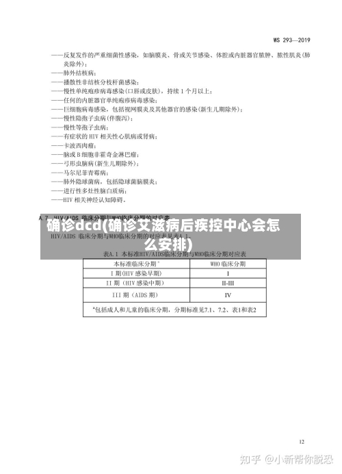 确诊dcd(确诊艾滋病后疾控中心会怎么安排)