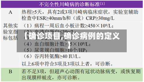 【确诊项目,确诊病例的定义】-第3张图片