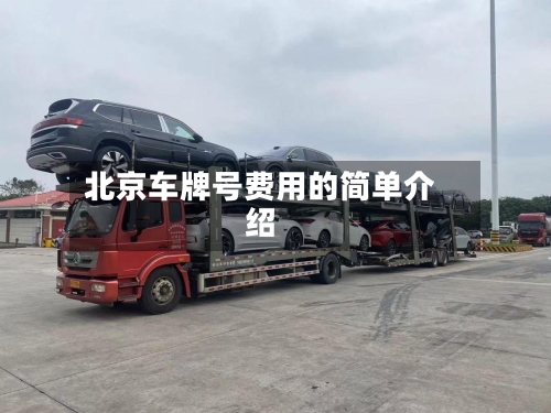 北京车牌号费用的简单介绍
