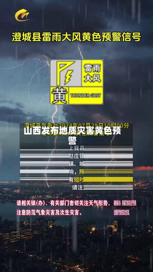 山西发布地质灾害黄色预警-第2张图片