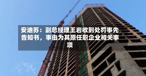 安迪苏：副总经理王岩收到处罚事先告知书，事由为其原任职企业相关事项-第2张图片