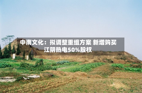 中南文化:拟调整重组方案 新增购买江阴热电50%股权-第3张图片