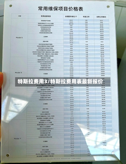 特斯拉费用3/特斯拉费用表最新报价-第2张图片