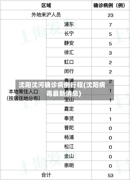 沈阳沈河确诊病例行程(沈阳病毒最新消息)