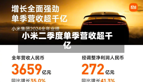 小米二季度单季营收超千亿
