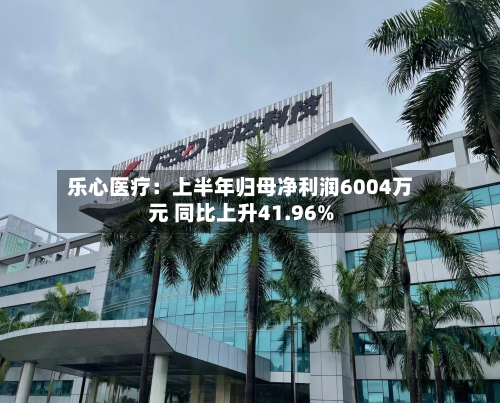 乐心医疗：上半年归母净利润6004万元 同比上升41.96%-第3张图片