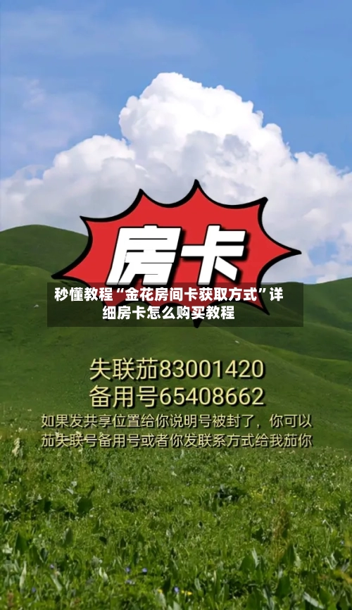 秒懂教程“金花房间卡获取方式”详细房卡怎么购买教程-第3张图片