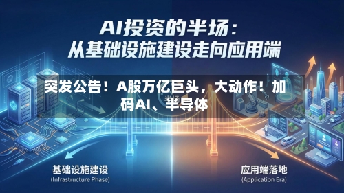 突发公告！A股万亿巨头，大动作！加码AI、半导体
