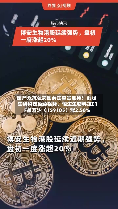 国产双抗获跨国药企重金加持！港股生物科技延续强势，恒生生物科技ETF易方达（159105）涨2.58%-第2张图片