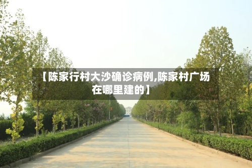【陈家行村大沙确诊病例,陈家村广场在哪里建的】-第2张图片