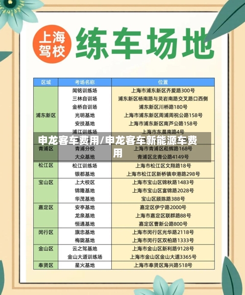 申龙客车费用/申龙客车新能源车费用