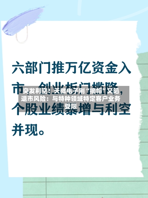 突发利空！天微电子刚“摘帽	”又陷退市风险：与特种领域特定客户业务受限-第3张图片