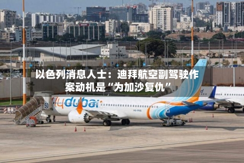 以色列消息人士：迪拜航空副驾驶作案动机是“为加沙复仇”-第2张图片