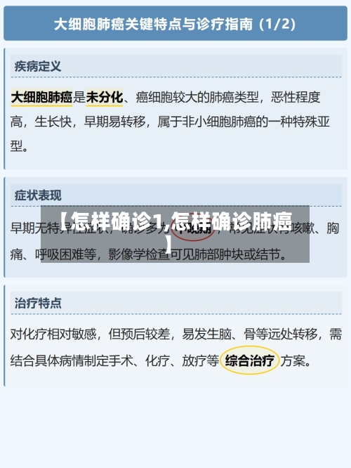 【怎样确诊1,怎样确诊肺癌】