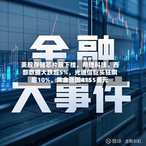 美股存储芯片股下挫，希捷科技、西部数据大跌超5%，光通信巨头狂飙超10%，黄金涨回4155美元