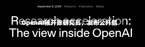 OpenAI被开除研究员，发布公开信