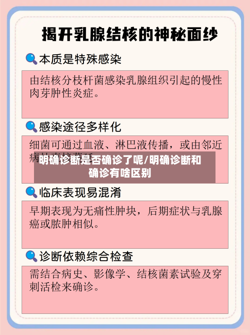 明确诊断是否确诊了呢/明确诊断和确诊有啥区别