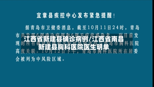 江西省新建县确诊病例/江西省南昌新建县胸科医院医生明单-第2张图片