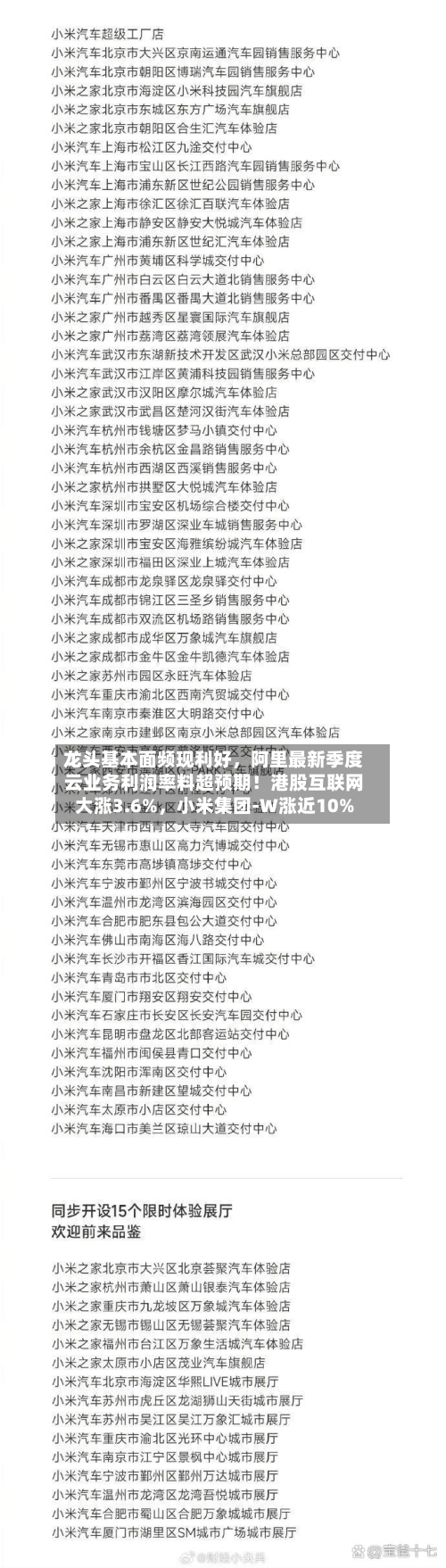 龙头基本面频现利好，阿里最新季度云业务利润率料超预期！港股互联网大涨3.6%	，小米集团-W涨近10%-第2张图片