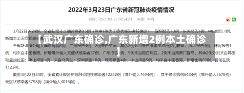 【武汉广东确诊,广东新增2例本土确诊】-第2张图片