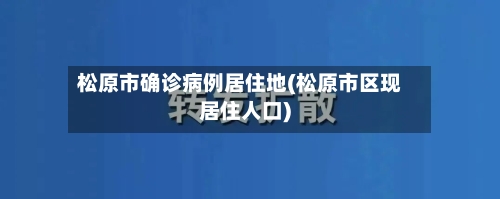 松原市确诊病例居住地(松原市区现居住人口)-第2张图片