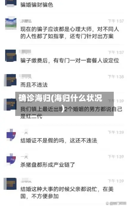 确诊海归(海归什么状况)