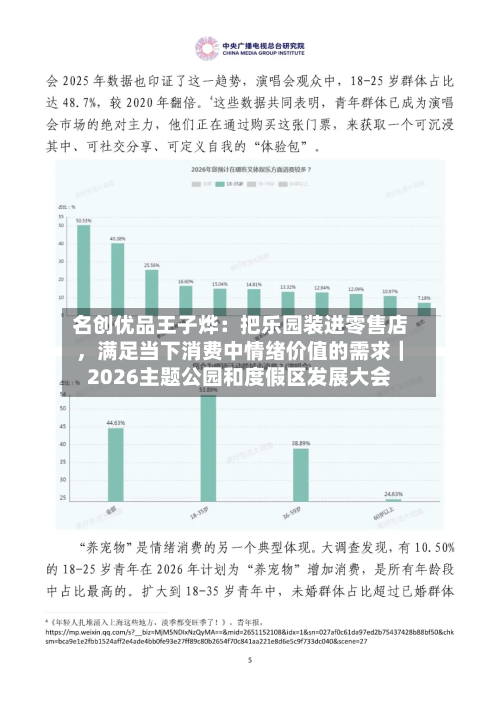 名创优品王子烨：把乐园装进零售店，满足当下消费中情绪价值的需求｜2026主题公园和度假区发展大会
